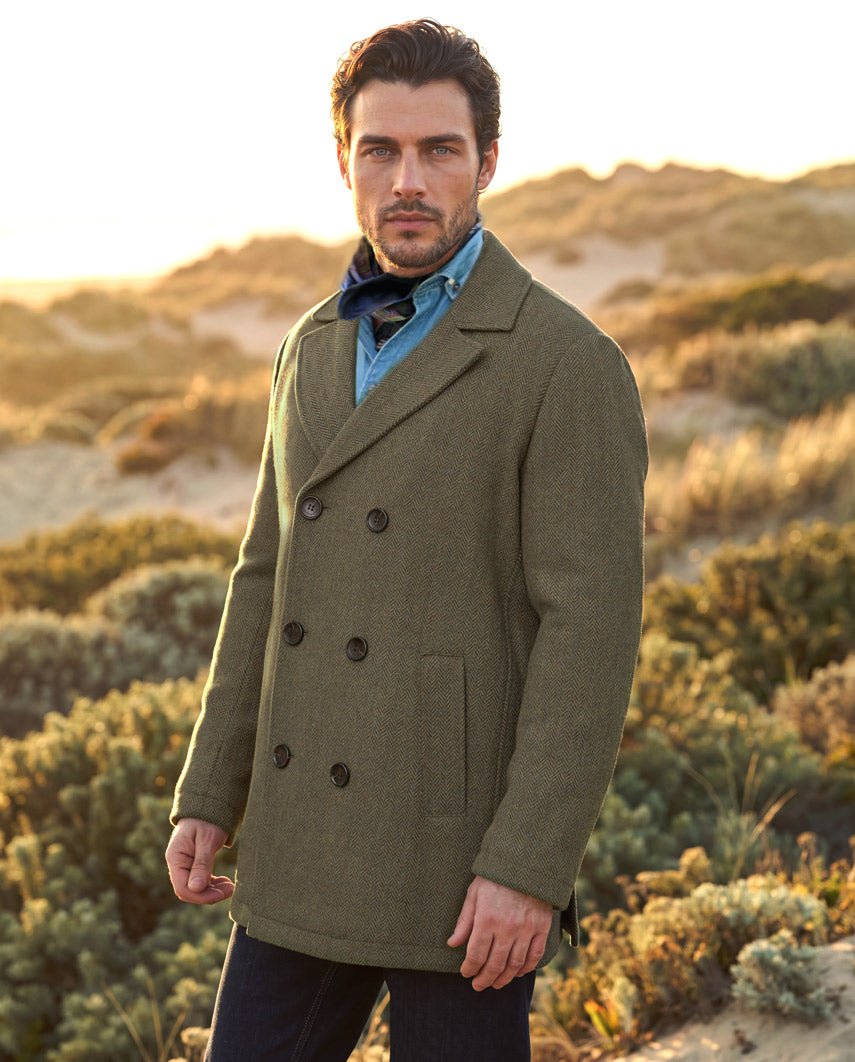 Herren Cabanjacke ''Seaberg" in green hill tweed - Wellington of Bilmore