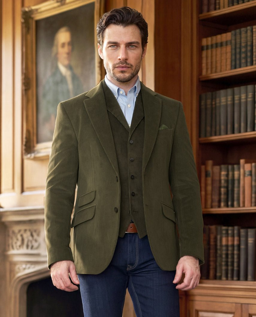 Herren Cord Sakko ''London'' in forrest - Wellington of Bilmore