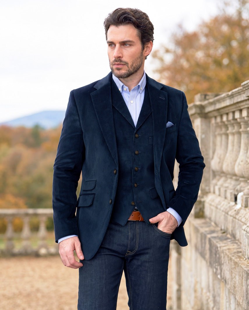 Herren Cord Sakko ''London'' in navy - Wellington of Bilmore