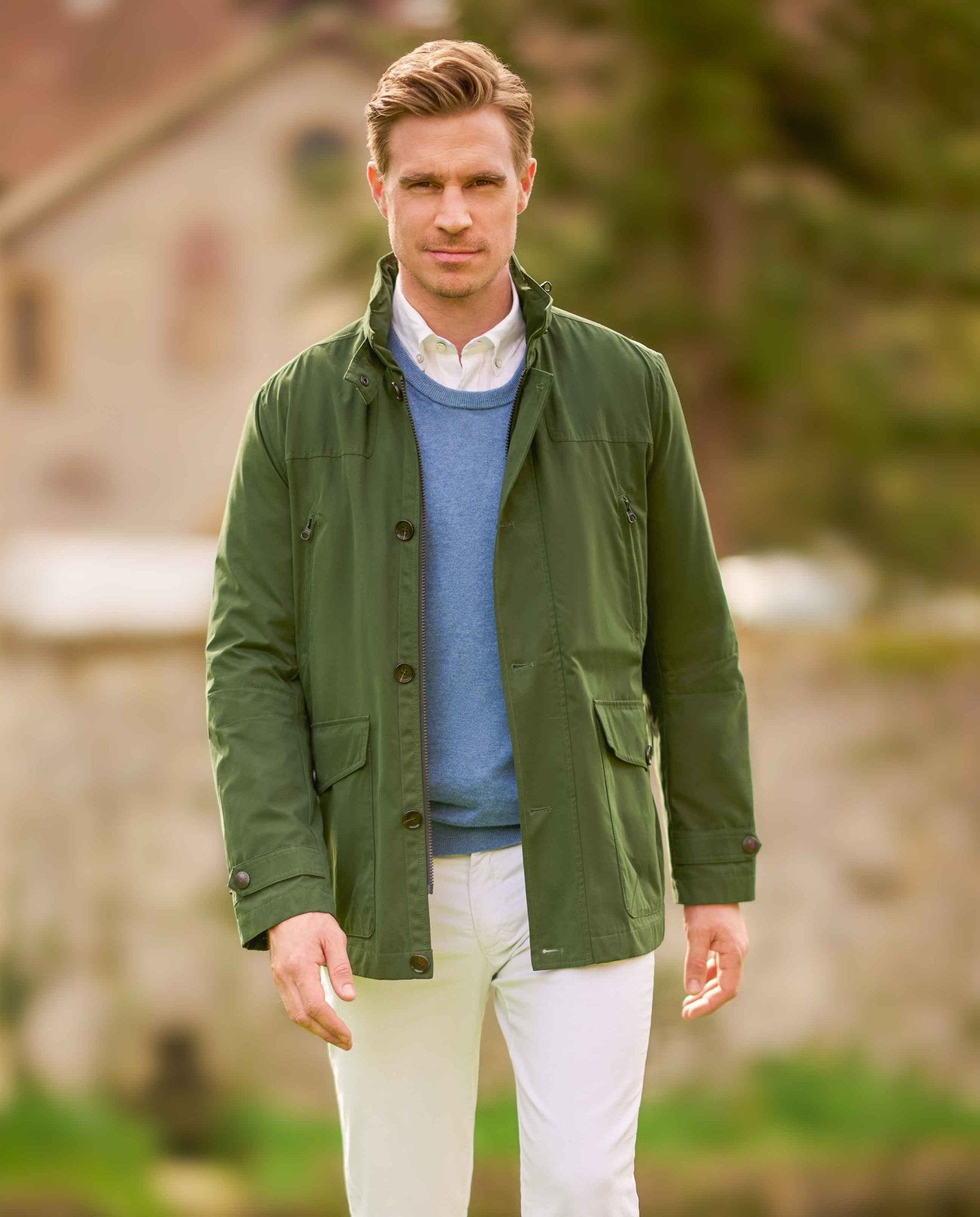 Herren Fieldjacket ''Renfield'' in racing green - Wellington of Bilmore