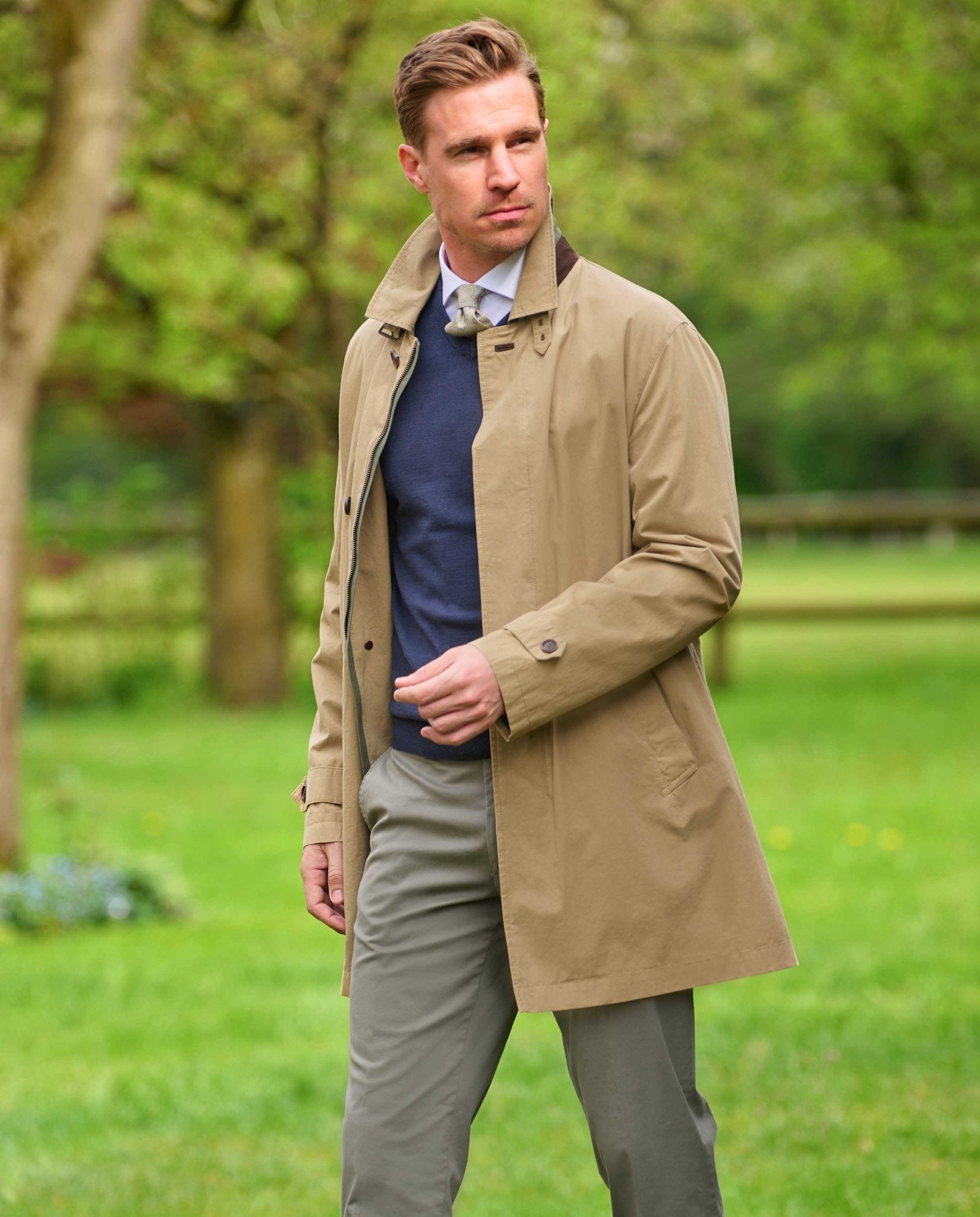 Herren Kurzmantel ”Stirling” in sand - Wellington of Bilmore