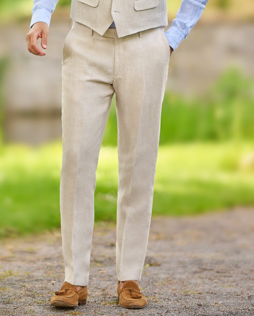 Herren Leinenhose ''Mr. Miller'' in nature - Wellington of Bilmore