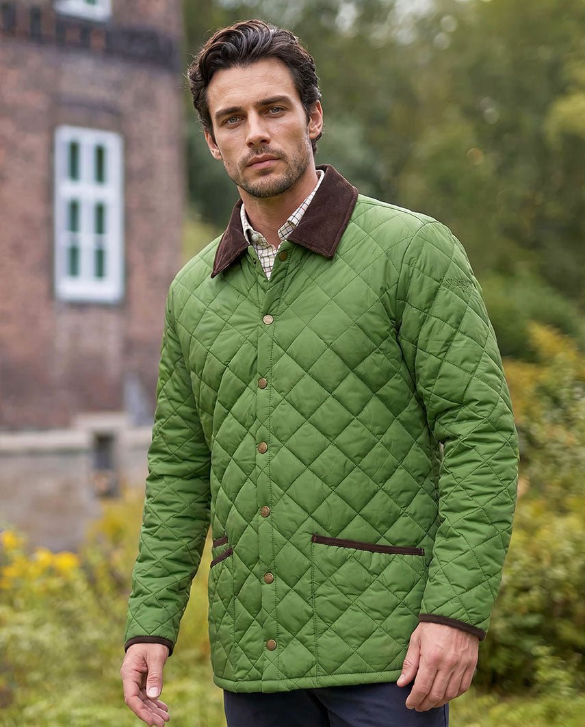 Herren Steppjacke ''York'' in fresh green - Wellington of Bilmore