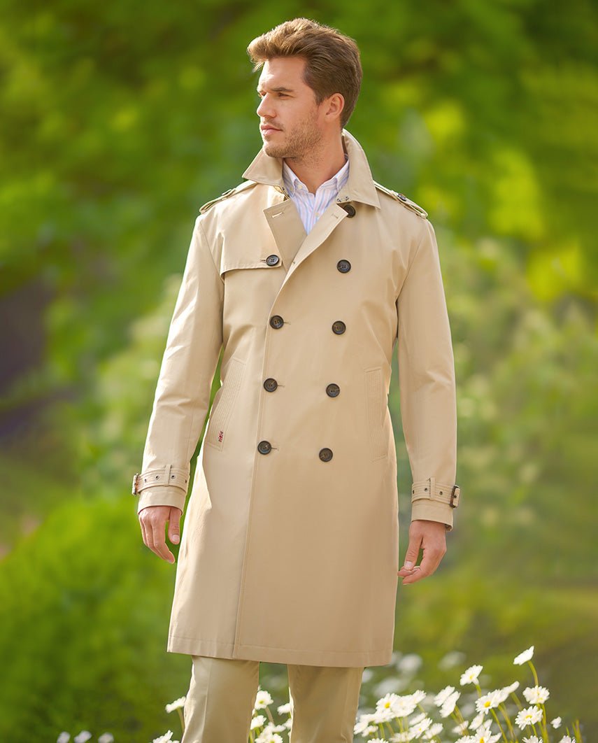Herren Trenchcoat "Chelsea" in beige - Wellington of Bilmore