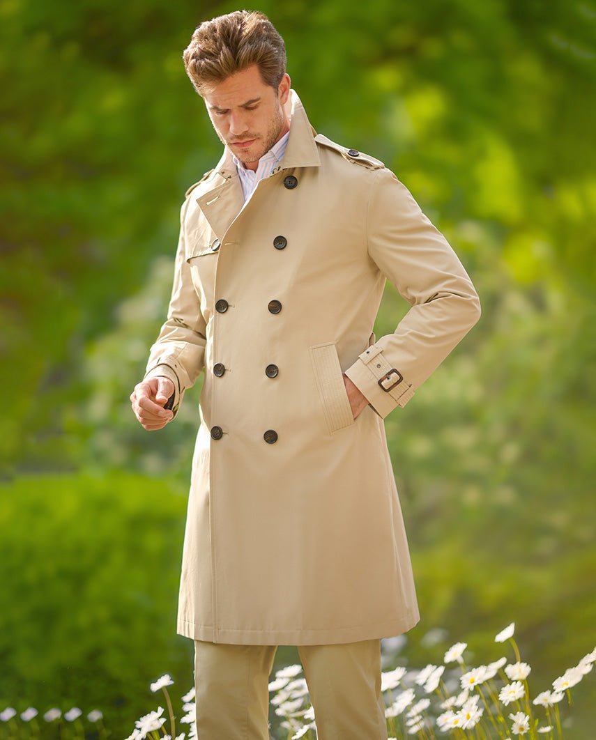 Herren Trenchcoat "Chelsea" in beige - Wellington of Bilmore