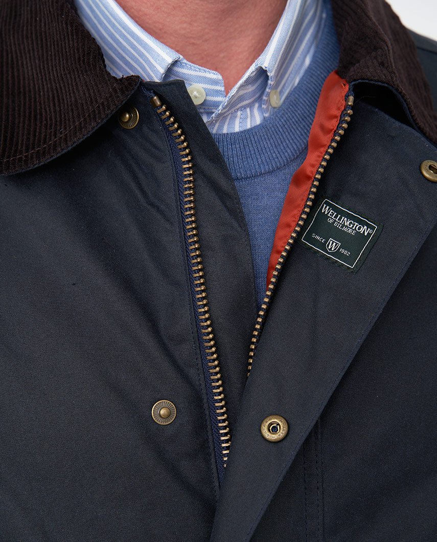 Herren Wachsjacke ''Starberg SO'' in navy - Wellington of Bilmore