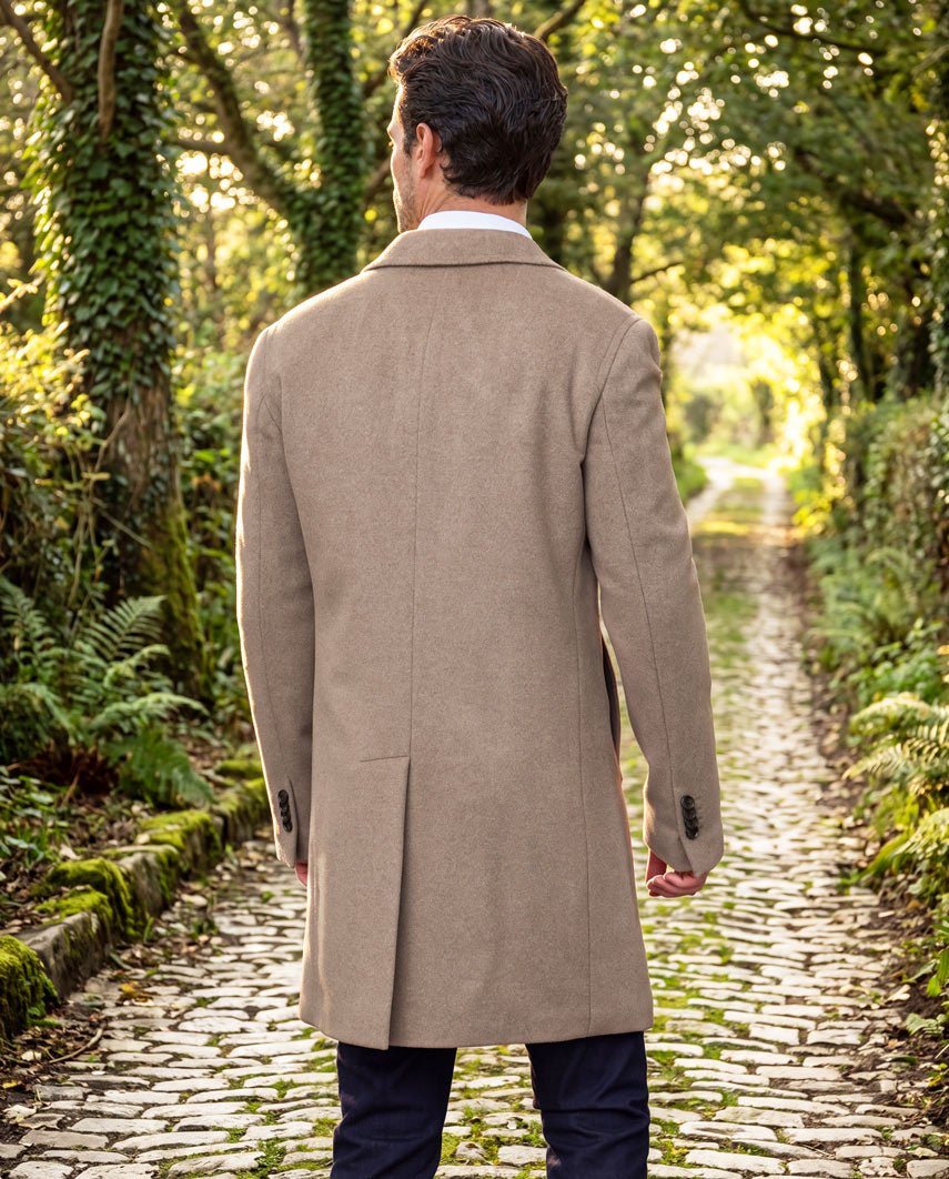 Herrenmantel ''Howard'' in taupe aus Woll-Kaschmirmix - Wellington of Bilmore