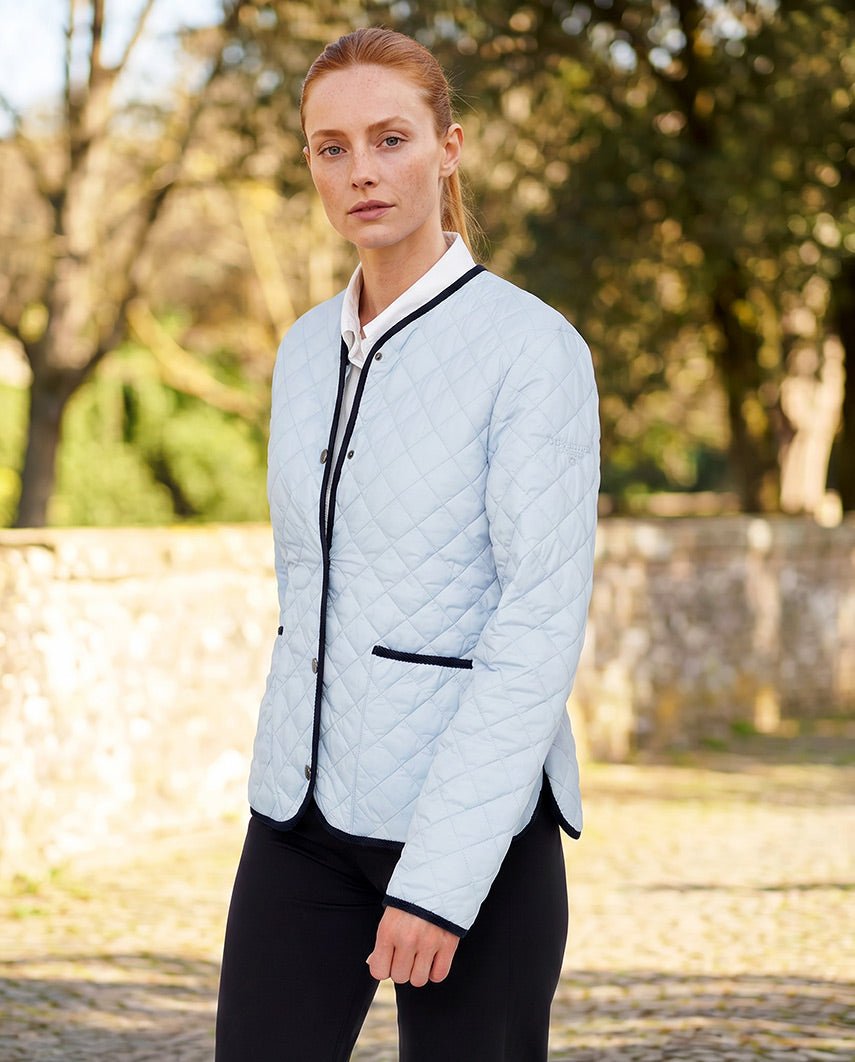 leichte Damen Steppjacke ,,Joules O-Neck'' in light blue - Wellington of Bilmore