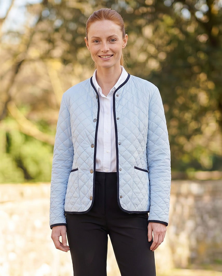 leichte Damen Steppjacke ,,Joules O-Neck'' in light blue - Wellington of Bilmore